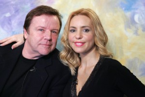 Host Steve Nave with guest Olivia d'Abo
