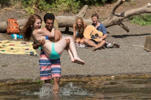 (l-r) Lauren Luiz as Anna, Pritesh Shah as Dan, Sara Fletcher as Sarah, Michael Welch as Jake 