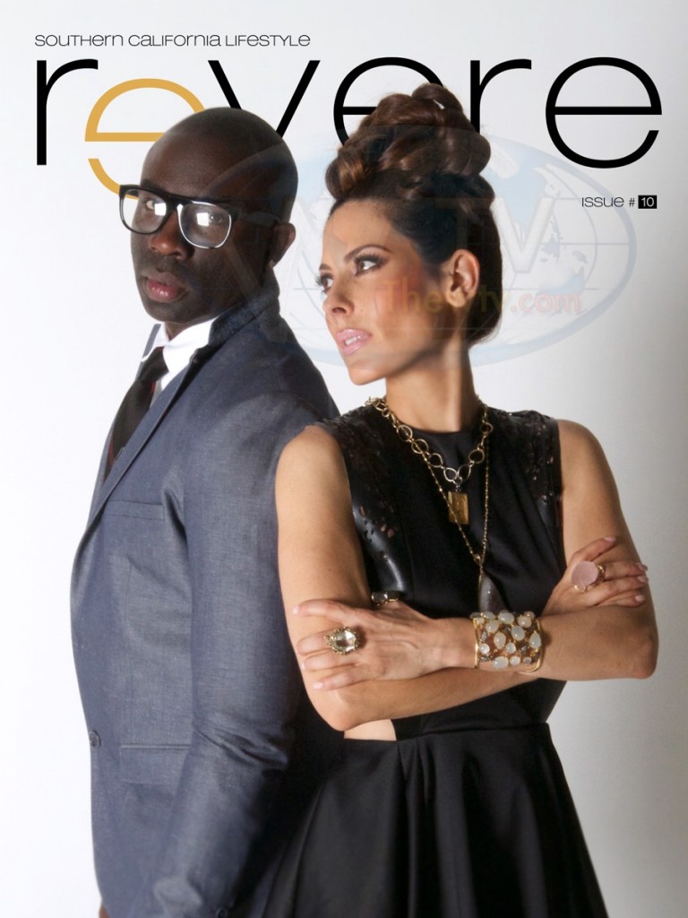 Sam Sarpong and Kerri Kasem on cover of revere magazine sep 2013 by Robb Friedman