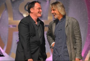 Quentin Tarantino and Jeremy Irons