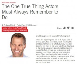 one thing actors must do