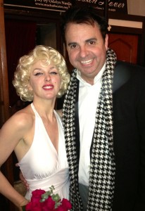 Erin Gavin as Marilyn Monroe with Theatre Reviewer Sandro Monetti
