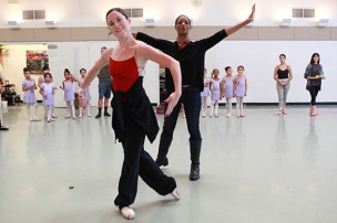 Rehearsal for The Nutcracker Swings